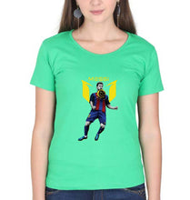 Load image into Gallery viewer, Messi T-Shirt for Women-Flag Green-Ektarfa.online
