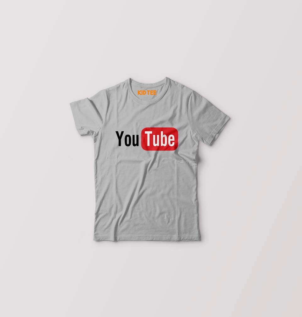 YouTube Kids T-Shirt for Boy/Girl-Grey-Ektarfa.online