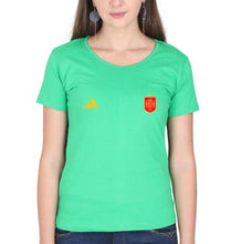 Load image into Gallery viewer, Spain Football T-Shirt for Women-flag green-Ektarfa.online
