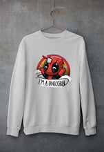 Load image into Gallery viewer, Deadpool Unicorn Unisex Sweatshirt for Men/Women-Grey Melange-Ektarfa.online
