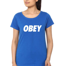Load image into Gallery viewer, Obey T-Shirt for Women-Royal Blue-Ektarfa.online
