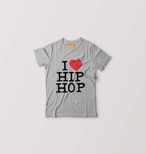 I Love Hip Hop Kids T-Shirt for Boy/Girl-Grey-Ektarfa.online