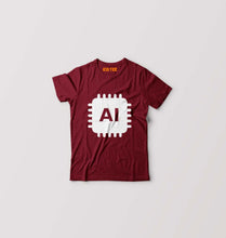 Load image into Gallery viewer, Artificial intelligence (AI) Kids T-Shirt for Boy/Girl-Maroon-Ektarfa.online
