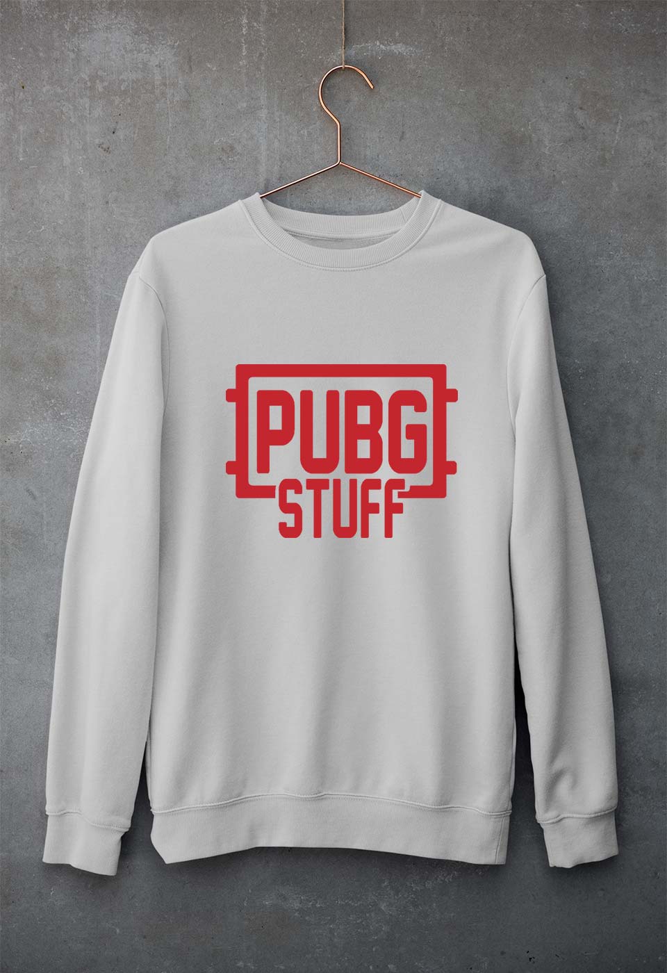 PUBG Stuff Unisex Sweatshirt for Men/Women-Grey Melange-Ektarfa.online