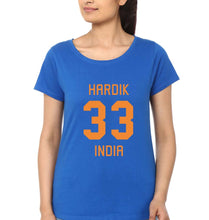 Load image into Gallery viewer, Hardik Pandya T-Shirt for Women-Royal Blue-Ektarfa.online
