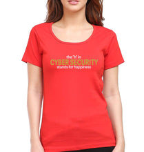 Load image into Gallery viewer, Cyber Security T-Shirt for Women-Red-Ektarfa.online
