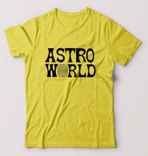 Load image into Gallery viewer, Astroworld Travis Scott T-Shirt for Men-S(38 Inches)-Yellow-Ektarfa.online
