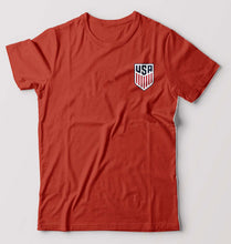 Load image into Gallery viewer, USA Football T-Shirt for Men-Brick Red-Ektarfa.online
