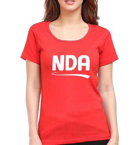 NDA Army T-Shirt for Women-Red-Ektarfa.online