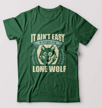 Load image into Gallery viewer, Wolf T-Shirt for Men-Bottle Green-Ektarfa.online
