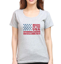 Load image into Gallery viewer, USA America T-Shirt for Women-Grey Melange-Ektarfa.online

