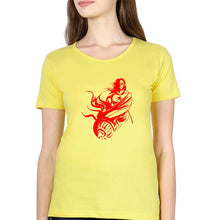 Load image into Gallery viewer, Hanuman Ji (God) T-Shirt for Women-Yellow-Ektarfa.online
