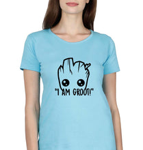 Load image into Gallery viewer, Groot T-Shirt for Women-Light Blue-Ektarfa.online
