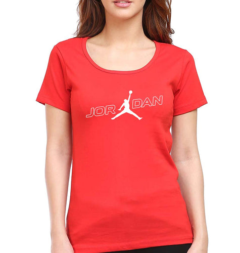 Michael Jordan T-Shirt for Women-Red-Ektarfa.online