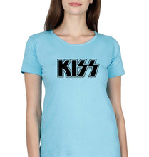 Load image into Gallery viewer, Kiss Rock Band T-Shirt for Women-SkyBlue-Ektarfa.online
