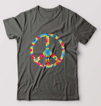 Load image into Gallery viewer, Trippy Psychedelic Peace T-Shirt for Men-Charcoal-Ektarfa.online
