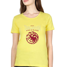 Load image into Gallery viewer, House Targaryen (GOT) T-Shirt for Women-Yellow-Ektarfa.online
