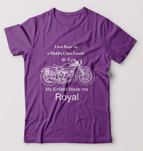 Load image into Gallery viewer, My Enfield made me Royal T-Shirt for Men-Purple-Ektarfa.online

