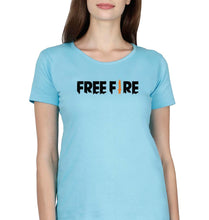 Load image into Gallery viewer, Free Fire T-Shirt for Women-SkyBlue-Ektarfa.online
