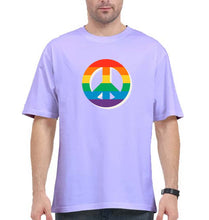 Load image into Gallery viewer, Peace Pride Oversized T-Shirt for Men-Lavender-Ektarfa.online
