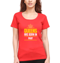 Load image into Gallery viewer, Queens Are Born In May T-Shirt for Women-Red-Ektarfa.online

