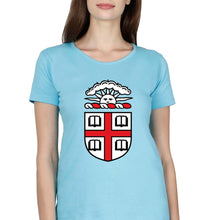 Load image into Gallery viewer, Brown University T-Shirt for Women-Light Blue-Ektarfa.online
