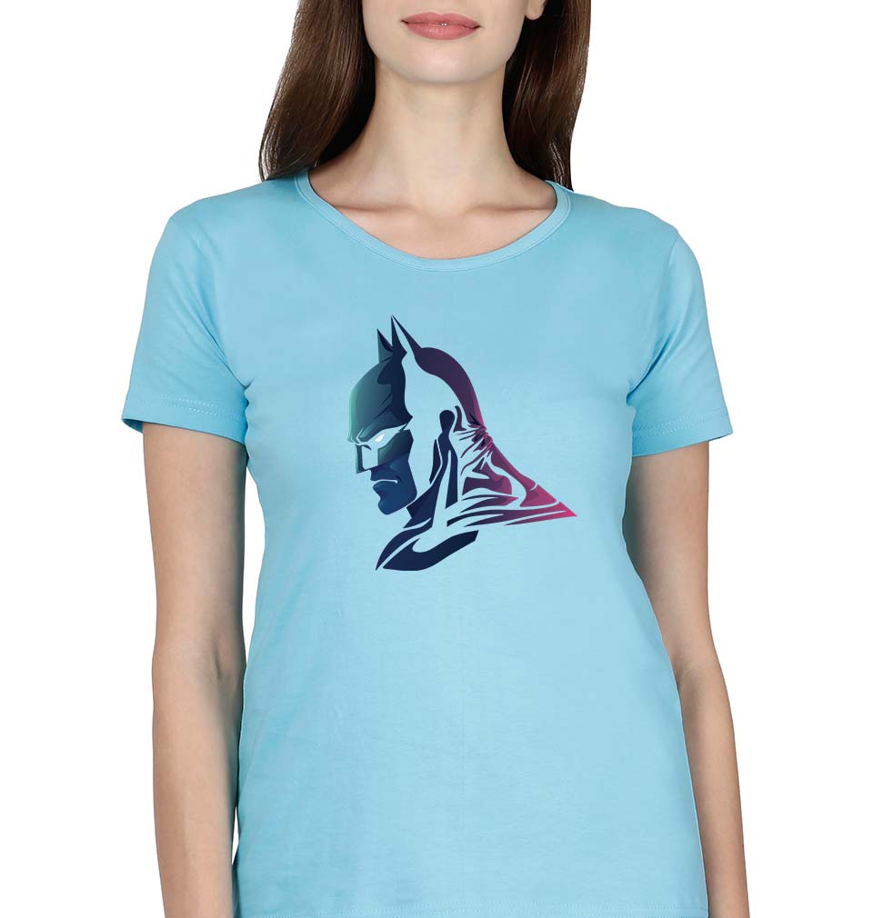 Batman Superhero T-Shirt for Women-SkyBlue-Ektarfa.online