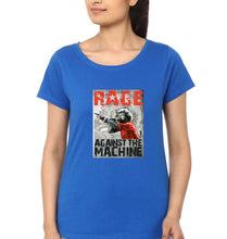 Load image into Gallery viewer, Rage Against The Machine T-Shirt for Women-Royal Blue-Ektarfa.online
