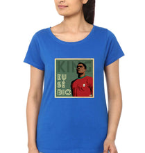 Load image into Gallery viewer, Eusébio T-Shirt for Women-Royal Blue-Ektarfa.online
