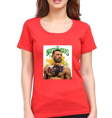 Conor McGregor UFC MMA T-Shirt for Women-Red-Ektarfa.online
