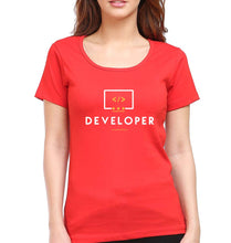 Load image into Gallery viewer, Developer T-Shirt for Women-Red-Ektarfa.online
