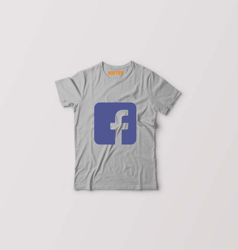 Facebook Kids T-Shirt for Boy/Girl-Grey-Ektarfa.online