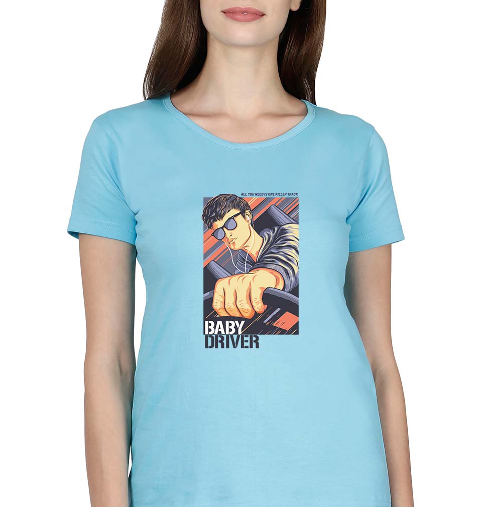 Baby Driver T-Shirt for Women-SkyBlue-Ektarfa.online