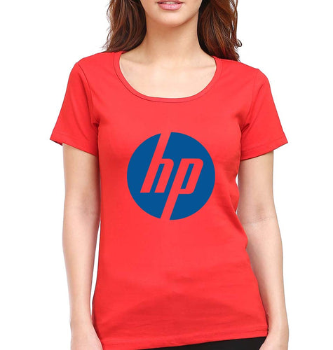 Hewlett-Packard(HP) T-Shirt for Women-Red-Ektarfa.online