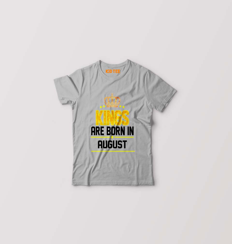 Kings Are Born In August Kids T-Shirt for Boy/Girl-Ektarfa.online