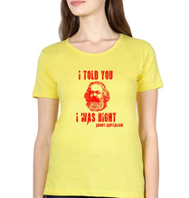 Load image into Gallery viewer, Karl Marx T-Shirt for Women-Yellow-Ektarfa.online
