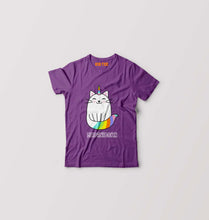 Load image into Gallery viewer, MEOWNICORN Kids T-Shirt for Boy/Girl-Purple-Ektarfa.online
