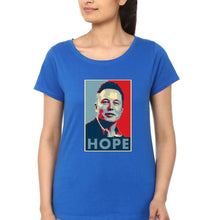 Load image into Gallery viewer, Elon Musk Hope T-Shirt for Women-Royal Blue-Ektarfa.online
