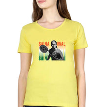Load image into Gallery viewer, Saina Nehwal T-Shirt for Women-Yellow-Ektarfa.online
