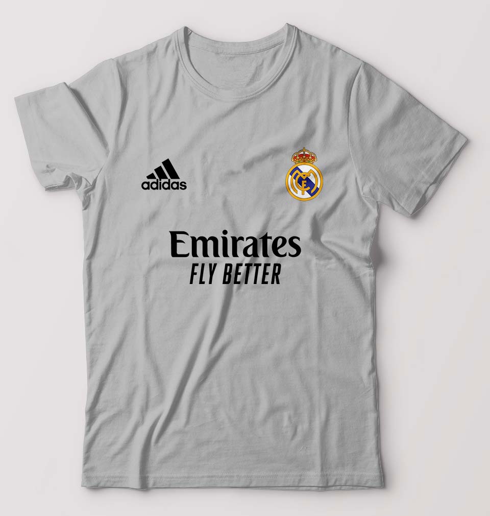 Real Madrid 2021-22 T-Shirt for Men-Grey Melange-Ektarfa.online