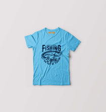 Load image into Gallery viewer, Fishing Kids T-Shirt for Boy/Girl-Light Blue-Ektarfa.online
