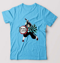 Load image into Gallery viewer, Demon Slayer T-Shirt for Men-Light Blue-Ektarfa.online
