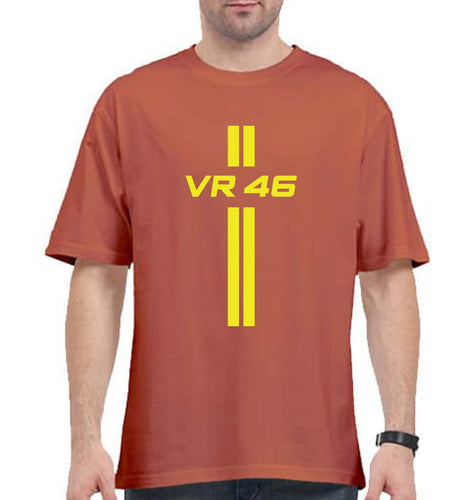 Valentino Rossi(VR 46) Oversized T-Shirt for Men-Coral-Ektarfa.online