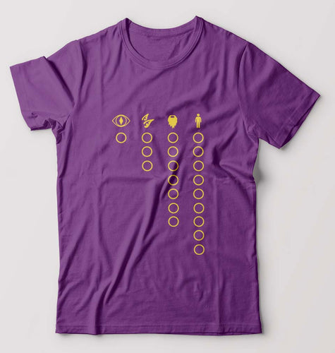 The Rings of Power T-Shirt for Men-S(38 Inches)-Purple-Ektarfa.online