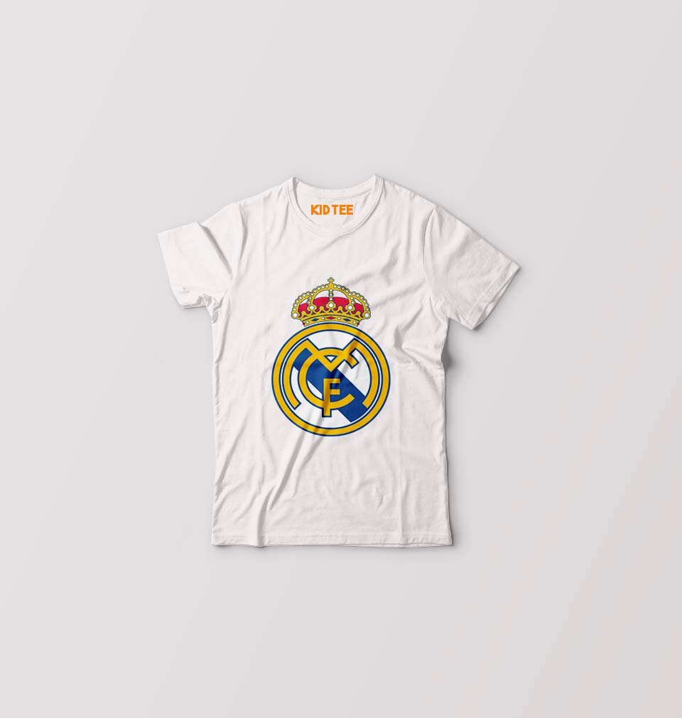 Real Madrid Kids T-Shirt for Boy/Girl-White-Ektarfa.online