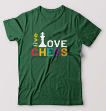 Load image into Gallery viewer, Chess Love T-Shirt for Men-Bottle Green-Ektarfa.online
