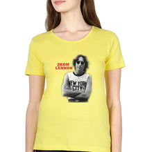 Load image into Gallery viewer, John Lennon T-Shirt for Women-Yellow-Ektarfa.online
