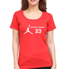 Load image into Gallery viewer, Michael Jordan T-Shirt for Women-Red-Ektarfa.online
