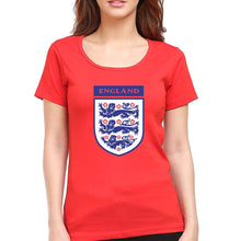 Load image into Gallery viewer, England Football T-Shirt for Women-Red-Ektarfa.online
