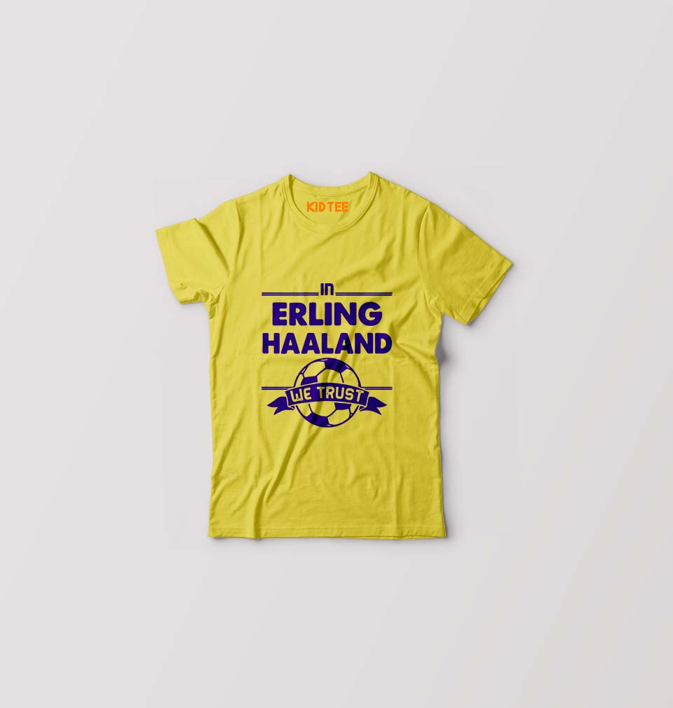 Erling Haaland T-Shirt for Boy/Girl-Yellow-Ektarfa.online